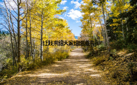 让我来给大家细细道来