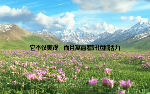 它不仅美观, 而且寓意着好运和活力