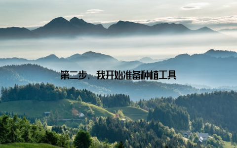 第二步, 我开始准备种植工具