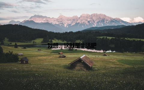 我想, 这就是生活吧