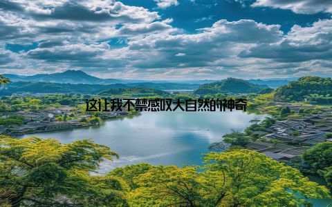 这让我不禁感叹大自然的神奇