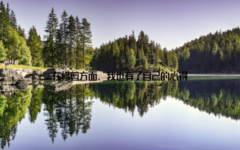 在修剪方面, 我也有了自己的心得