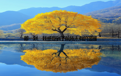 那一刻, 我感受到了前所未有的温暖