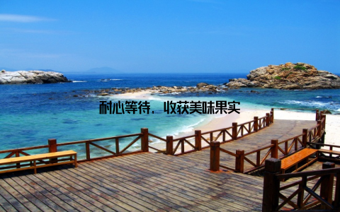 耐心等待, 收获美味果实