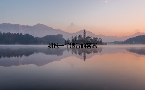 挑选一个适合的容器