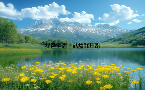 绿色生活, 从盆栽开始