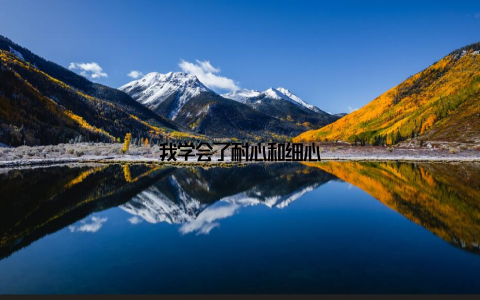 我学会了耐心和细心