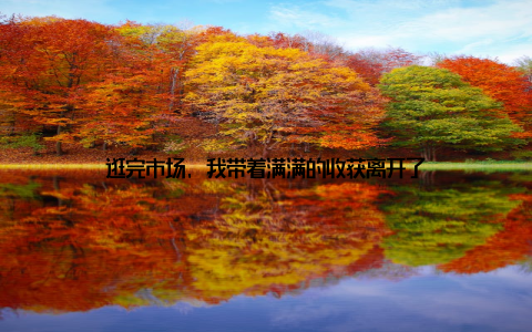 逛完市场, 我带着满满的收获离开了